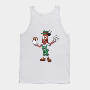 Oktoberfest Sausage With Pretzel Tank Top